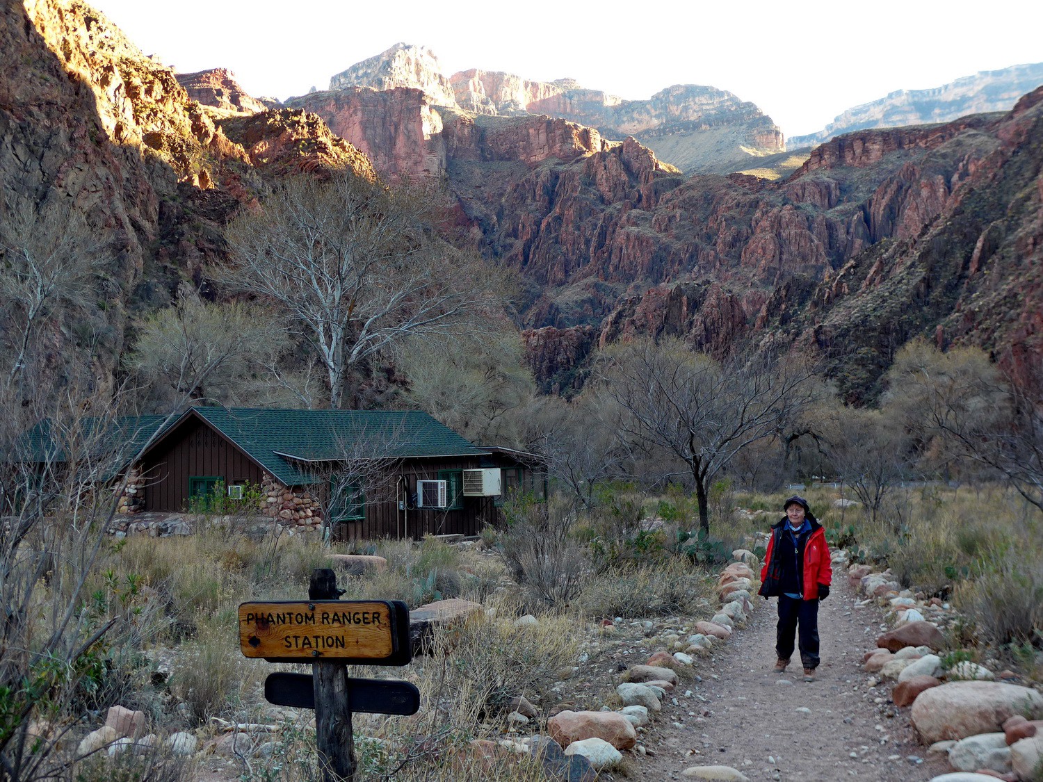 Marion close to Phantom Ranch on the bottom of Grand Canyon